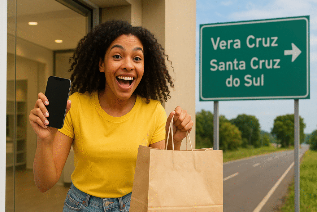 Comprar celular no boleto em Vera Cruz com retirada rápida? Vem pra HG Smart! TRAJETO